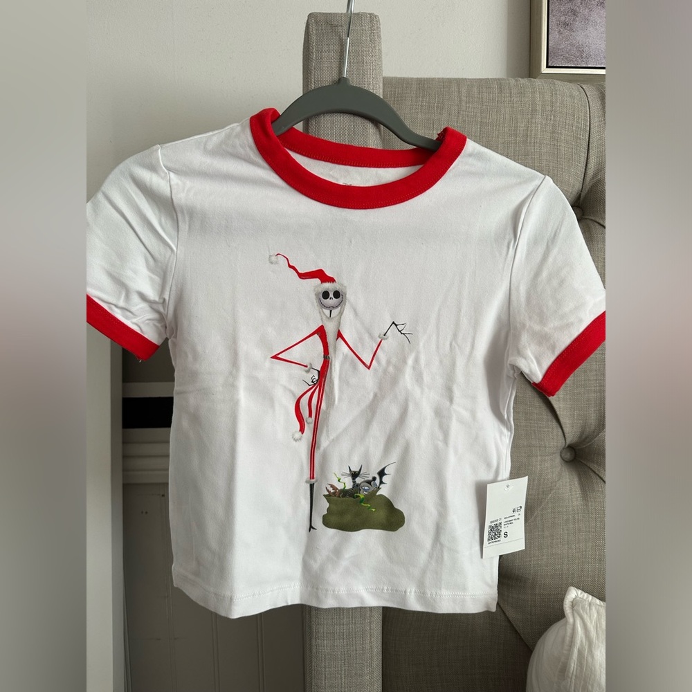 Nightmare Before Christmas cropped baby tee